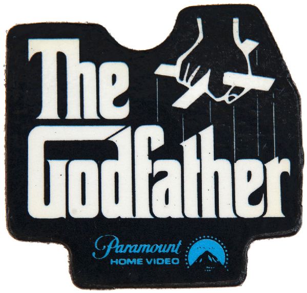 “THE GODFATHER” 1980 VIDEO RELEASE DIE CUT BUTTON.