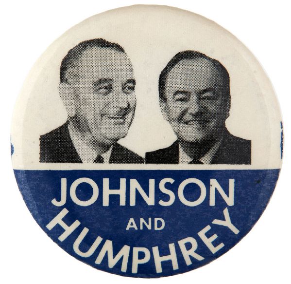 “JOHNSON AND HUMPHREY” 1964 HAKE GUIDE #2006 JUGATE BUTTON.