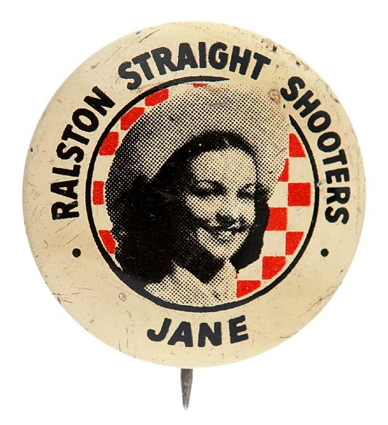 TOM MIX RADIO SHOW CLUB BUTTON FROM RALSTON CEREAL.