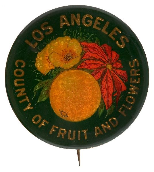 LOS ANGELES COUNTY ‘CRYSTOGLAS’ TECHNIQUE GORGEOUS BUTTON.