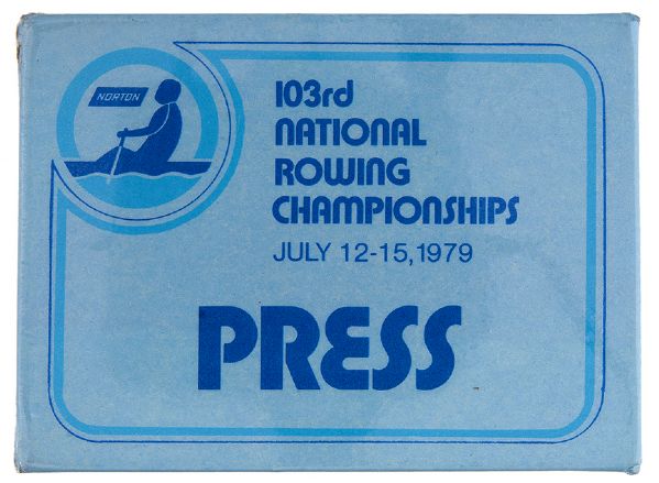 RARE “PRESS”LARGE BUTTON FOR 103RD NATIONAL ROWING CHAMPIONSHIPS” SPORTS BUTTON.