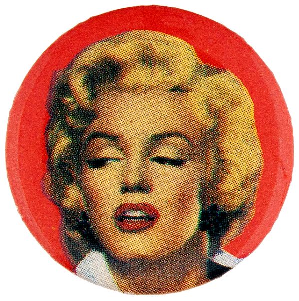 MARILYN MONROE 1980s PICTURE BUTTON.