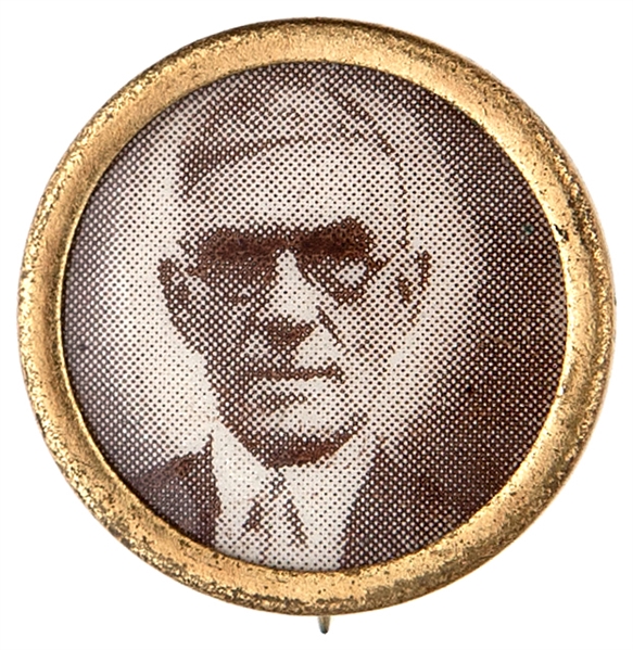 CHARLES TOWNSEND SOCIAL POLICY PIONEER PHOTO BUTTON CIRCA 1936.