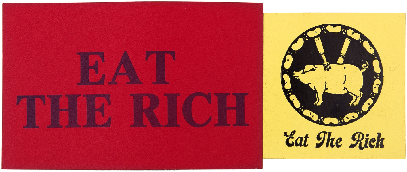 EAT THE RICH 1978 LEFT-WING PAIR.