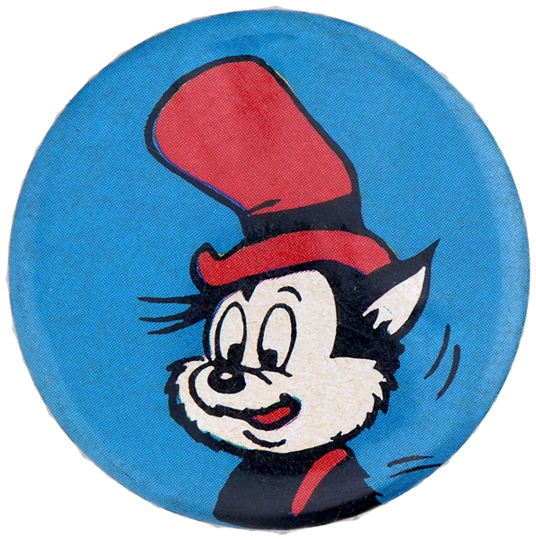 BRITISH 1980s LIL BAD WOLF RARELY SEEN © WALT DISNEY CHARACTER BUTTON.